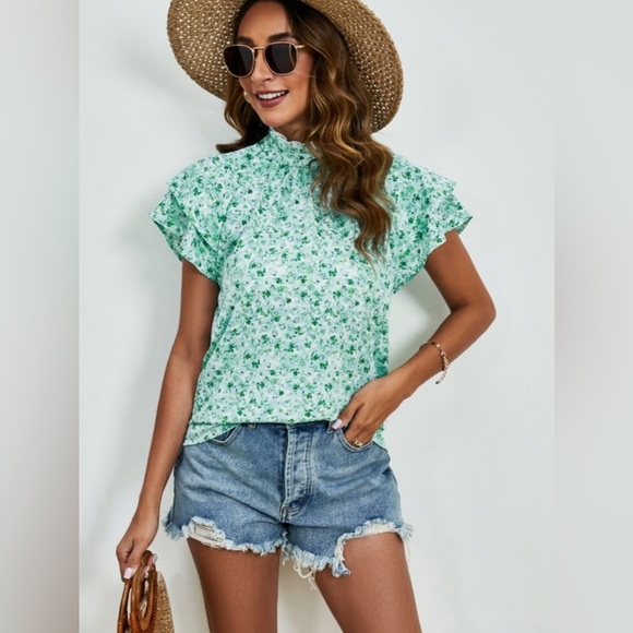 Whispering Winds Womens Short Sleeve Blouses - Picture 2 of 7